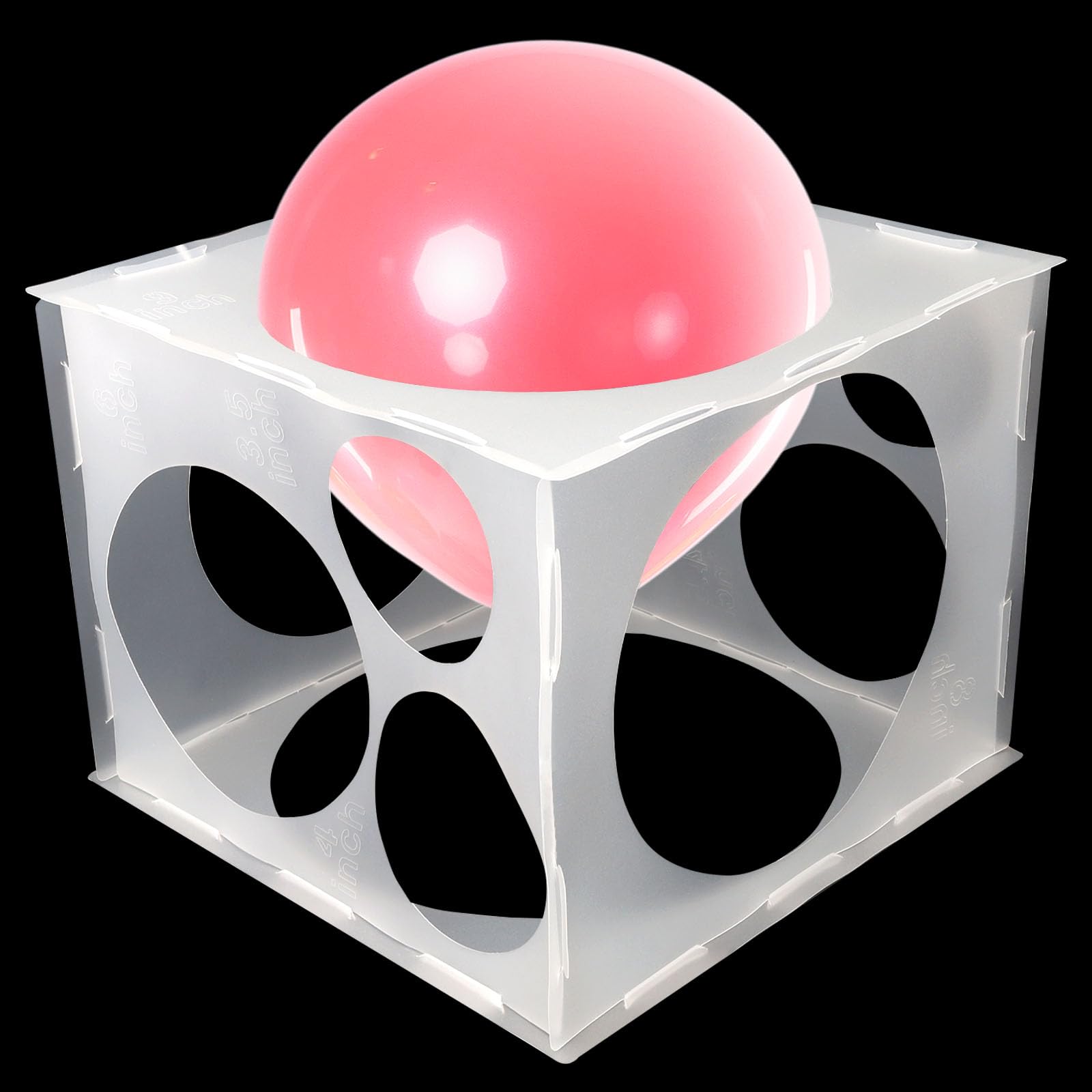 Photo 1 of 11 Holes Plastic Balloon Sizer Cube Box Collapsible 2-10 Inch Balloon Sizer Cube Boxs Size Measurement Tools for Balloons Decorations, Arches
