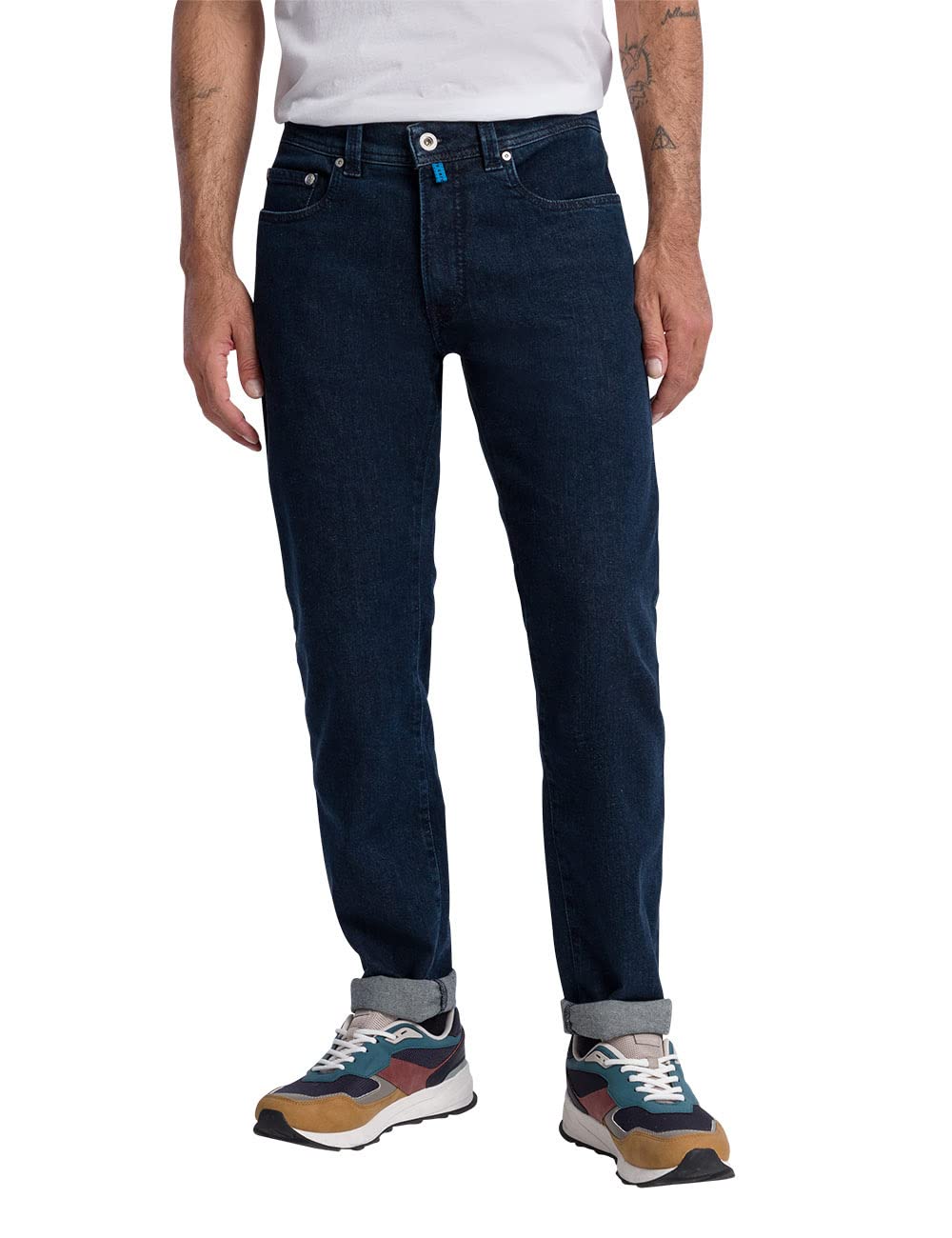 Pierre Cardin Men's Blue Stonewash Lyon Tapered Jeans, 8037 6821, 38 W/32 L