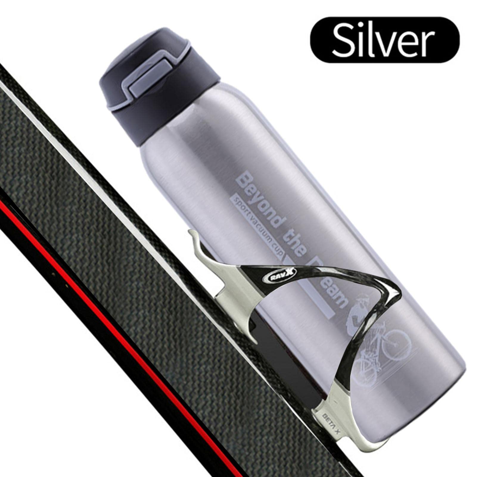 Borraccia termica per mountain bike, borraccia per esterni, a prova di perdite, tazza termica da campeggio, adatta per baseball, basket, calcio, hockey, ciclismo e sport