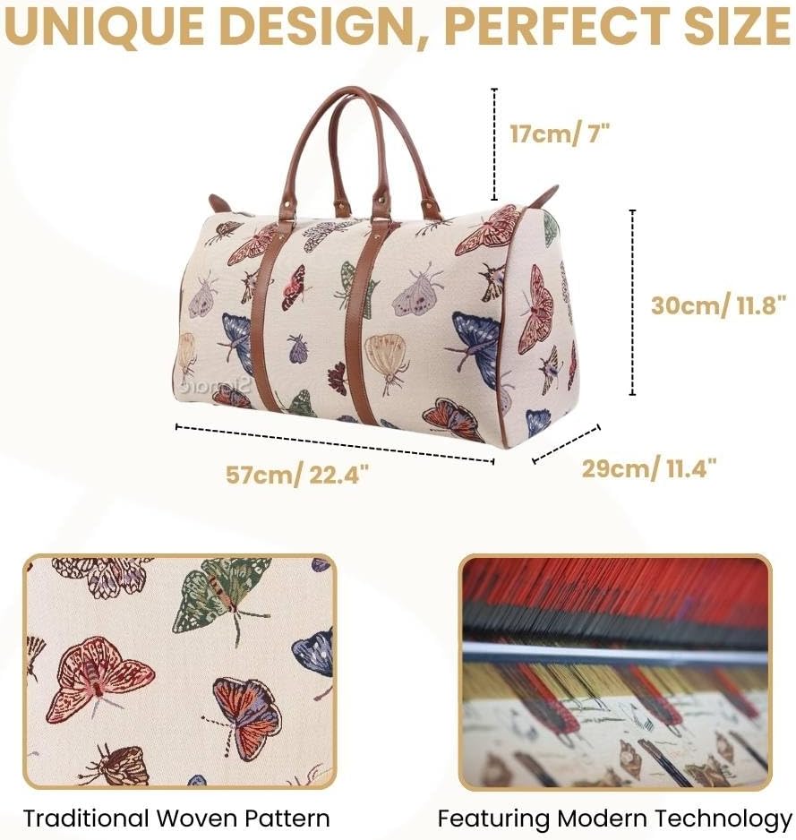 Women Large Duffel Bag, Ladies Carry-on Overnight Weekender, Womens Hand Luggage, Travel Bags for Teens & Girls - Image 3