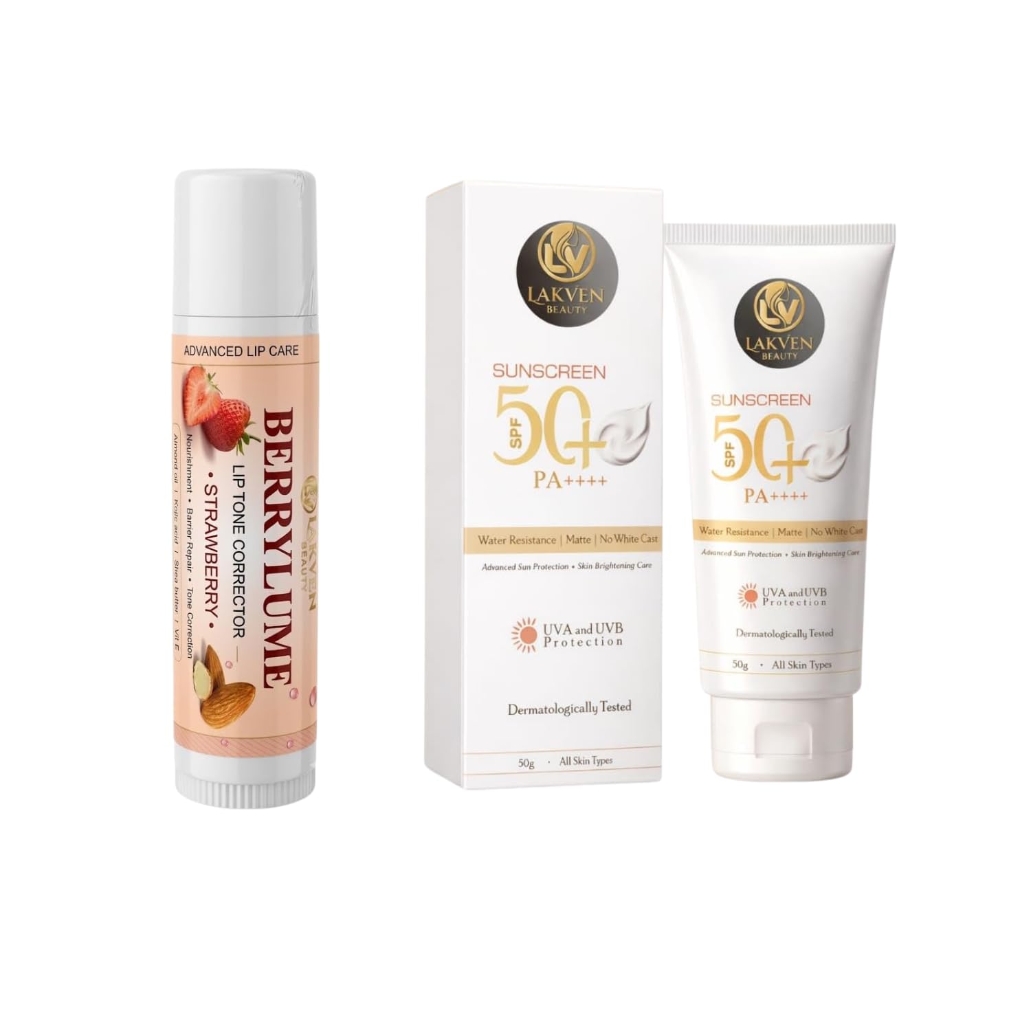 BerryLume Lip Balm & SPF 50 PA++++ Sunscreen Combo | Daily Lip Care & Face Sun Protection | Lightweight, Hydrating, Non-Sticky | 50g Sunscreen-image-36