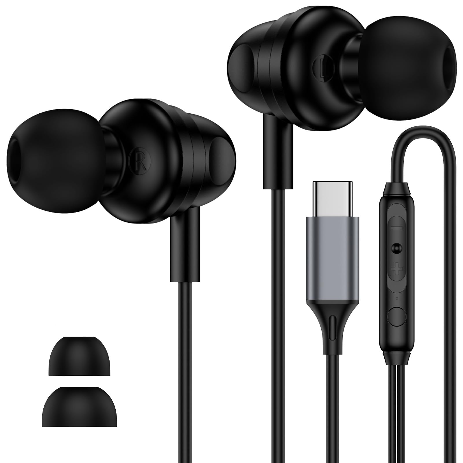 for Samsung Earbuds Wired USB C in-ear Ear Buds for Samsung Galaxy A17 S25 FE Ultra A16 A36