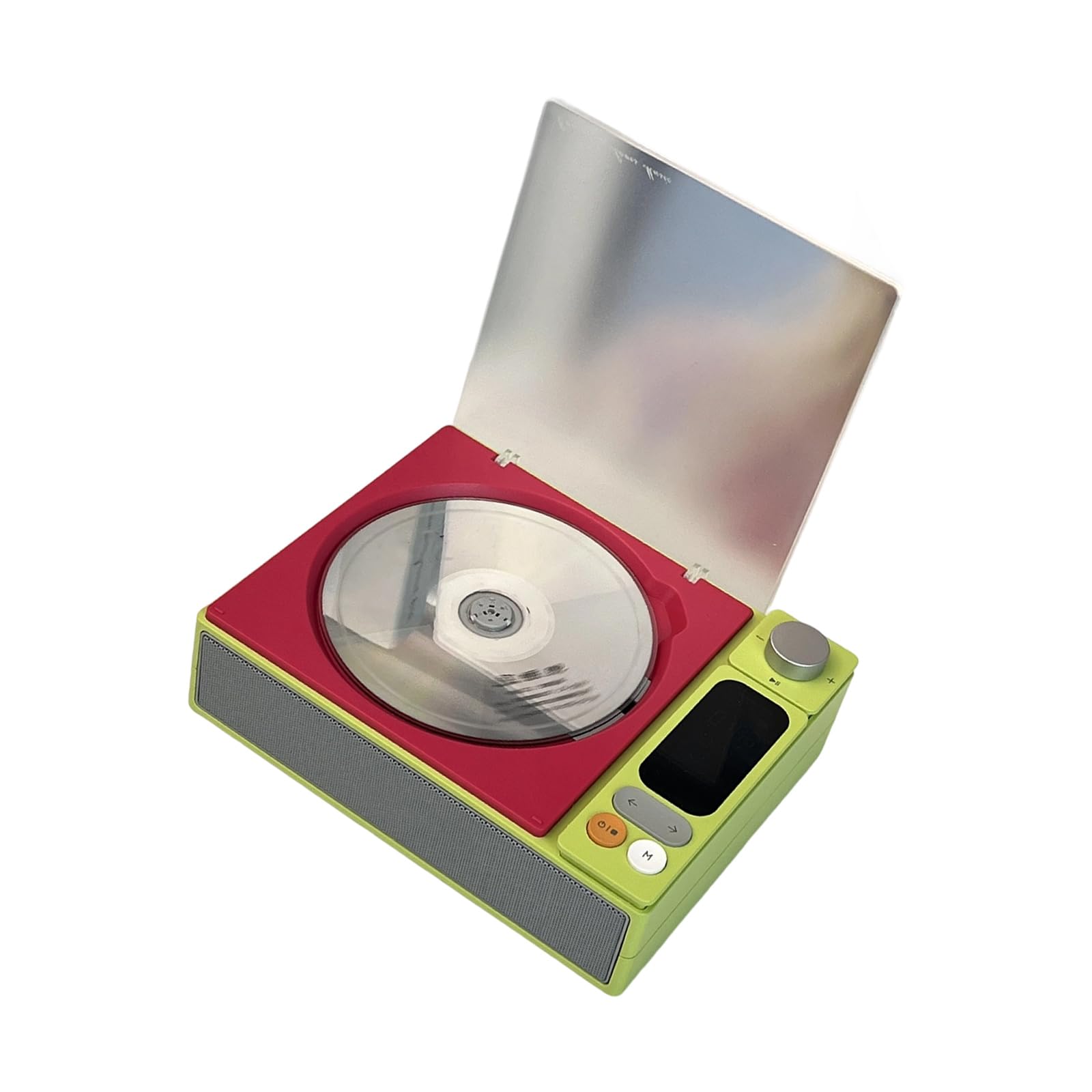Lecteur de musique compact avec cristaux, son clair, haut-parleurs intégrés et commandes simples pour les personnes âgées, les activités de plein air, lecteur CD portable pour les voyages