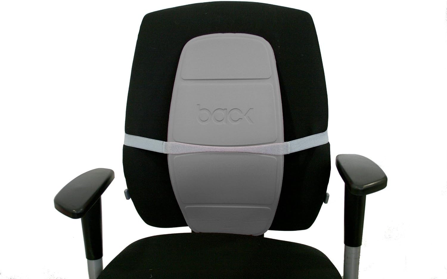 Back Backboard Plus+ - (Silver) The Fully Adjustable Lumbar/Chair Support or in Car with Cool Pad Relief