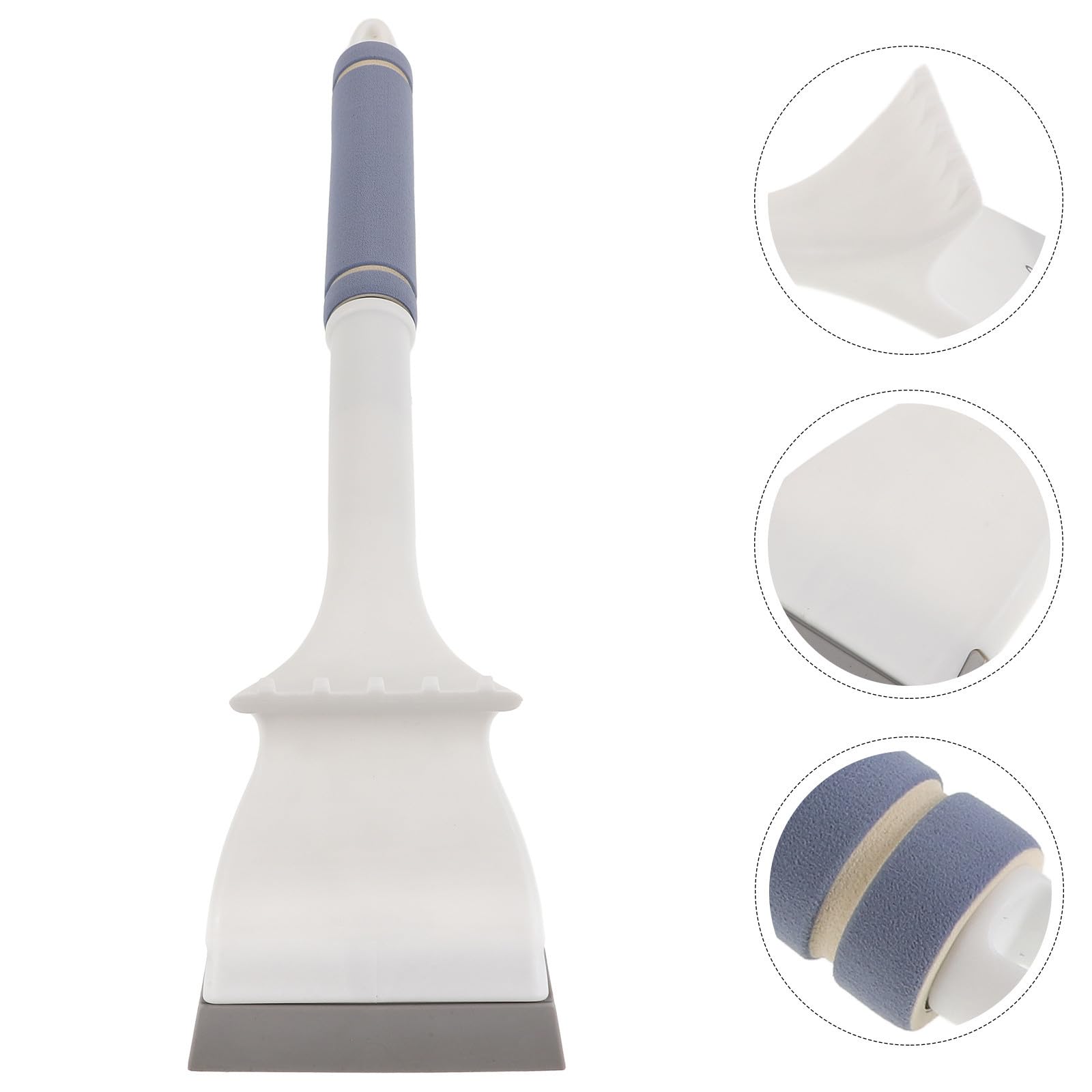 Housoutil 4 Pièces Brosse à Neige Large Surface de Raclage et Grattoir à Glace avec Poignée en Alliage D'aluminium Robuste pour Pare-Brise de Voiture pour Conditions Hivernales