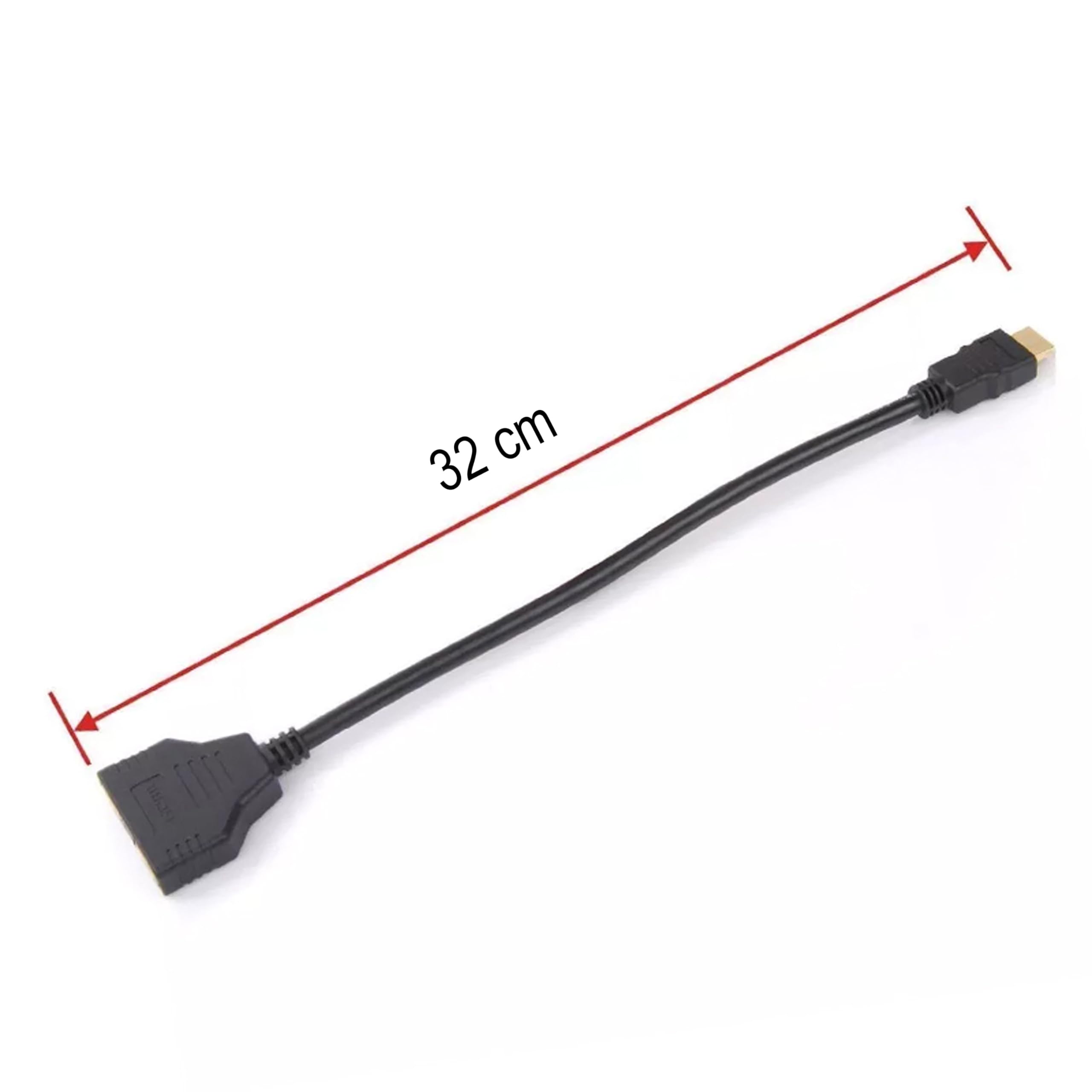 Retoo Rozdzielacz HDMI 1 wejście 2 wyjścia, 1080p 60HZ, dystrybutor HDMI 1.4 dla dwóch monitorów, tylko kopiowanie, adapter konwertera kabla HDMI, dystrybutor HDMI obsługujący FHD, kolor czarny