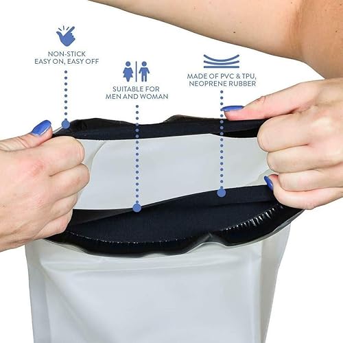 Miniatura 5 de Fundas moldeadas para piernas para adultos, extra largas, sello hermético al agua, protector de ducha fundido para piernas de adultos, bolsa de