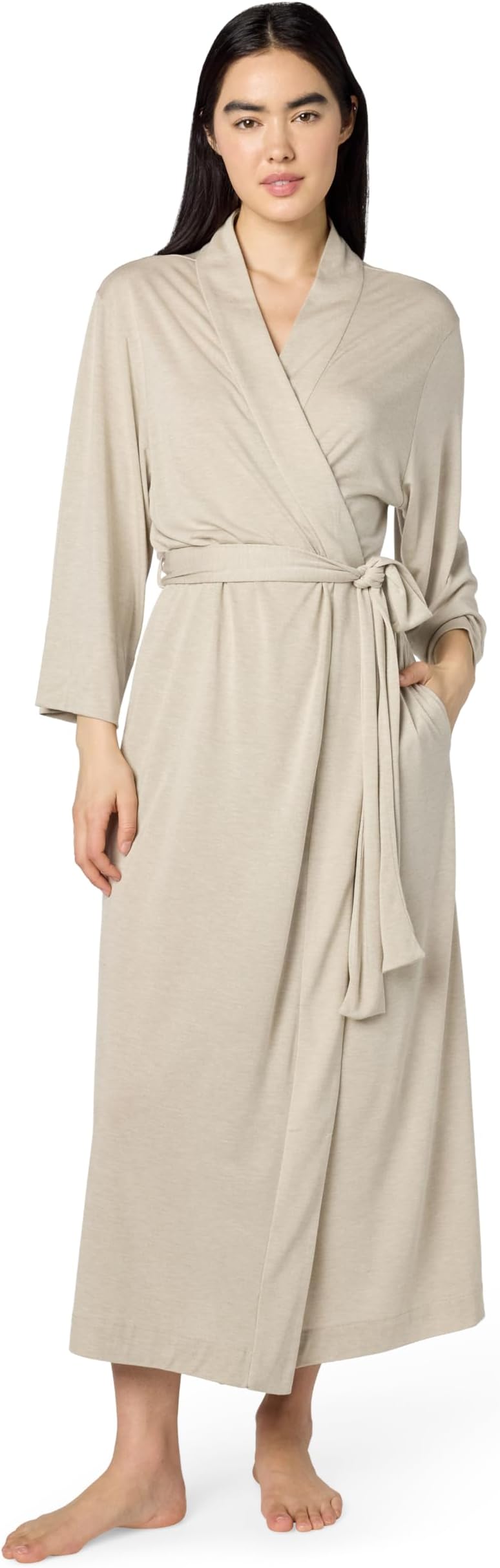 Shangri La Long Robe with Kimono Sleeves, Bathrobe for Women