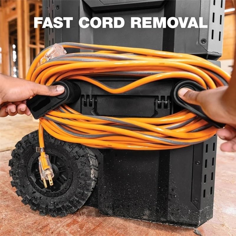 Organizador de cables y alambres StackTech compatible con TOUGHBUILT TB-B1-A-31, de plástico con accesorio de bobina de acero.