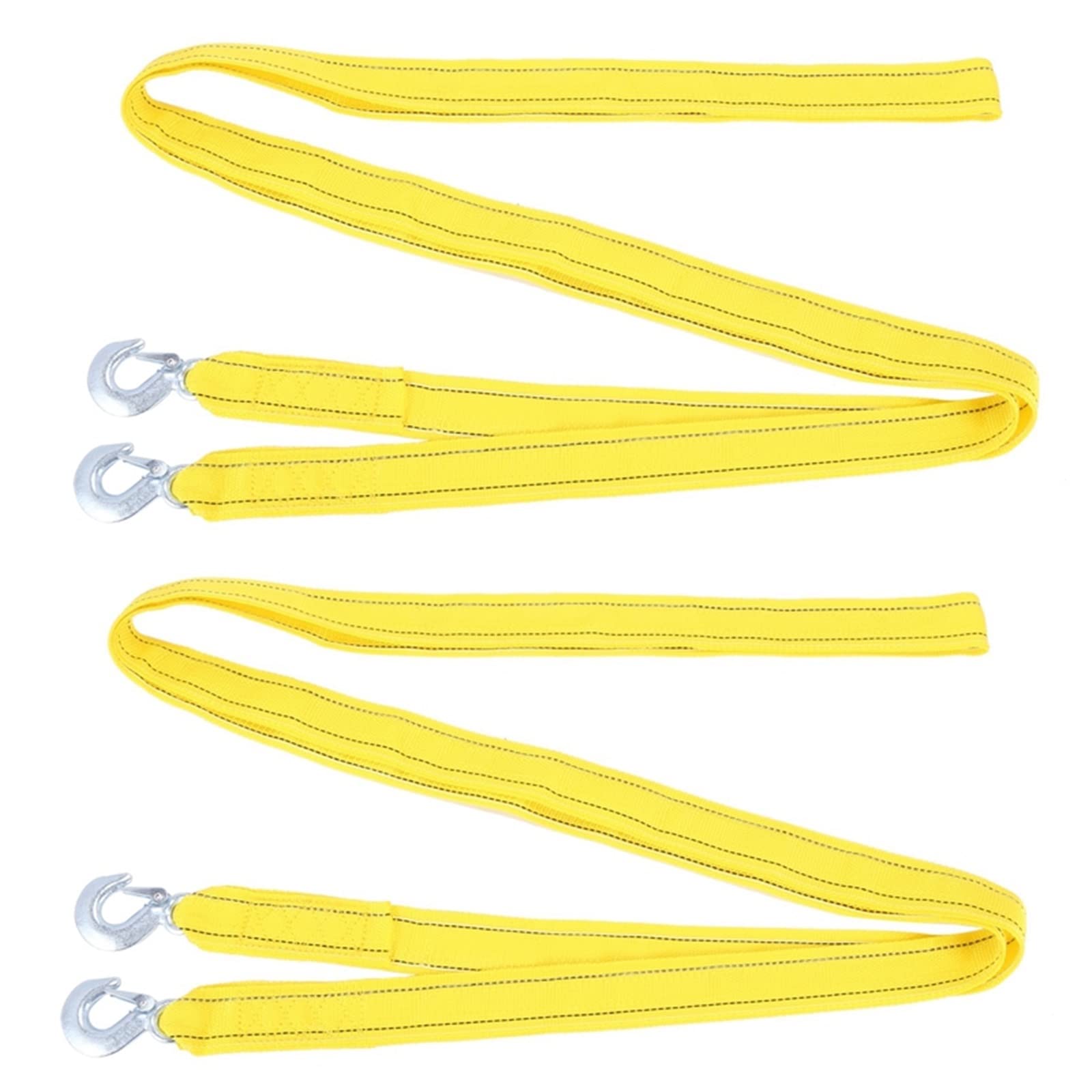 2X 4M Heavy Duty 5 Ton Car Tow Cable Towing Pull Rope Correa Ganchos Van Road Recovery Little Surprise