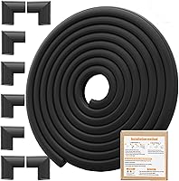 Vista 10 de Protector de esquinas y bordes a prueba de bebés de 8.2 pies (borde grande de 7.5 pies + 4 protectores de esquinas), parachoques a prueba de bebés