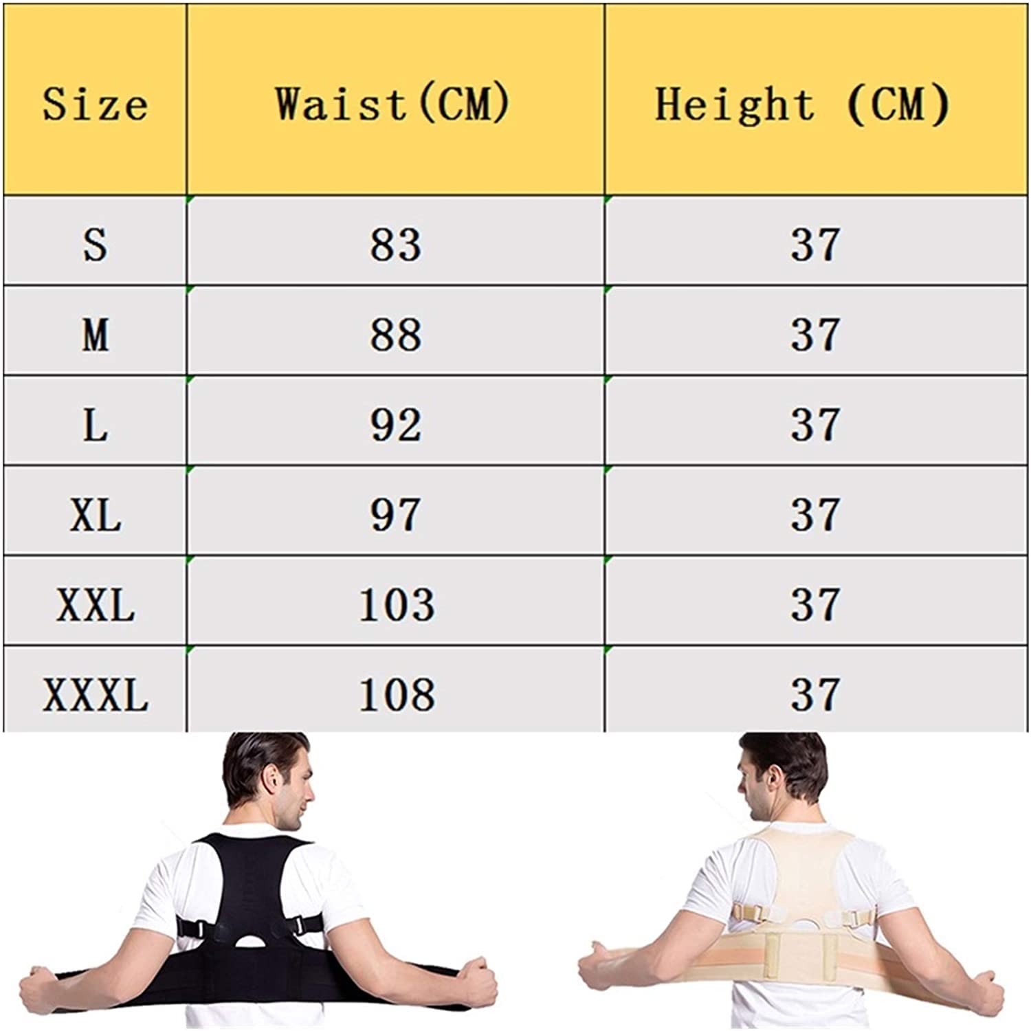 Corrector de Postura magnético Ajustable, corsé, Tirantes para Espalda, cinturón de Espalda, Soporte Lumbar, Corrector Recto para Hombres y Mujeres, Herramientas