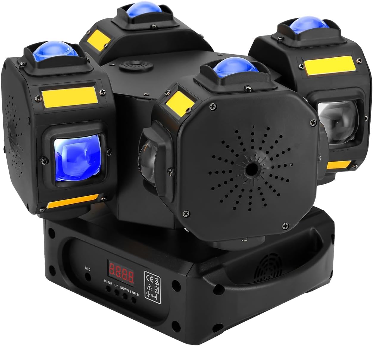 Photo 1 of ***UPDATED 6/12*** Moving Head DJ Lights 200W LED with 4 Rotating Head,16X10W RGBW 4-in-1 Multiple Effects Changing for Disco Parties Wedding Live Show KTV Club, Controlled by 19CH DMX-512/Sound Activated