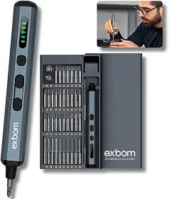 Mini Parafusadeira Elétrica Recarregável, Caneta Compacta de Precisão, Kit de Ferramentas Chave de Elétrica de Precisão 68 em 1, 64 Bits e 4 Acessórios, Multitarefas, para Manutenções Diversas