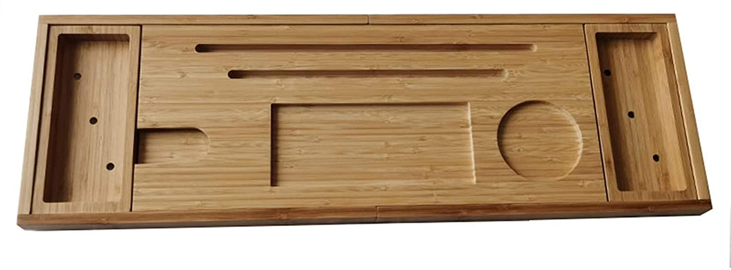 Bandeja para bañera Bandeja para bañera telescópica de bambú Bandeja para bañera Antideslizante para baño Bañera Ajustable Antideslizante (Color : Picture Color, Size : 70x21x3cm) (Picture