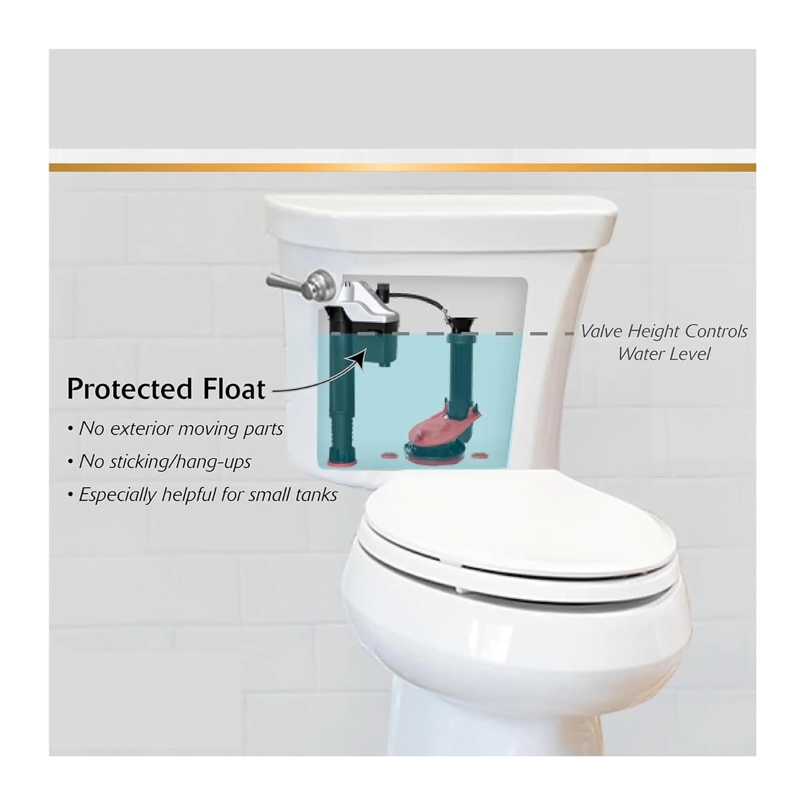 Toiletten Füllventil Platin-Toilettenfüllventil