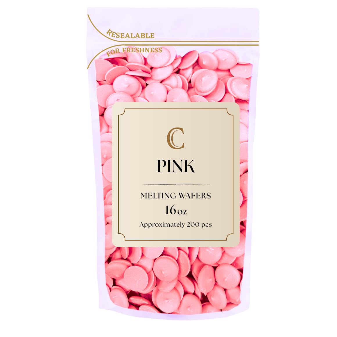 Merckens Chocolate Melting Wafers Bulk Bag Perfect For Dipping, Deserts, Baking And More (1 Pound, Pink)