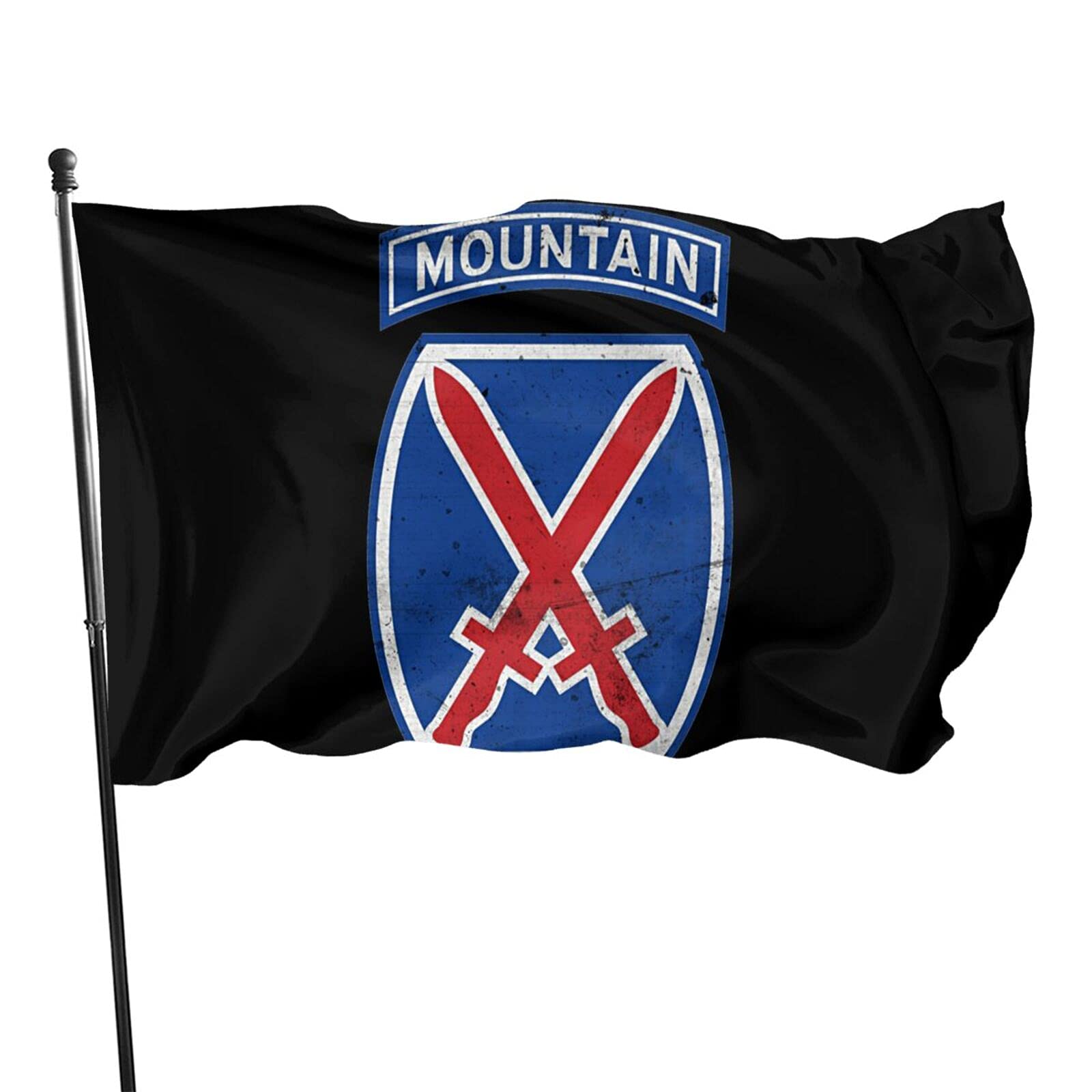 Us Army Retro 10th Mountain Division Flag 3x5 Ft