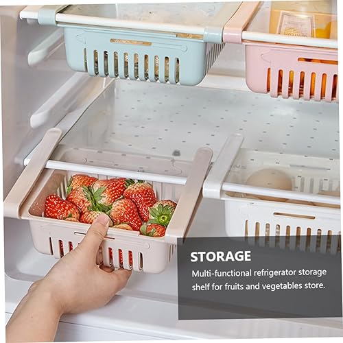 Miniatura 7 de Cabilock Estante de almacenamiento de plástico de 4 piezas, organizador ligero para refrigerador, caja de almacenamiento de alimentos para