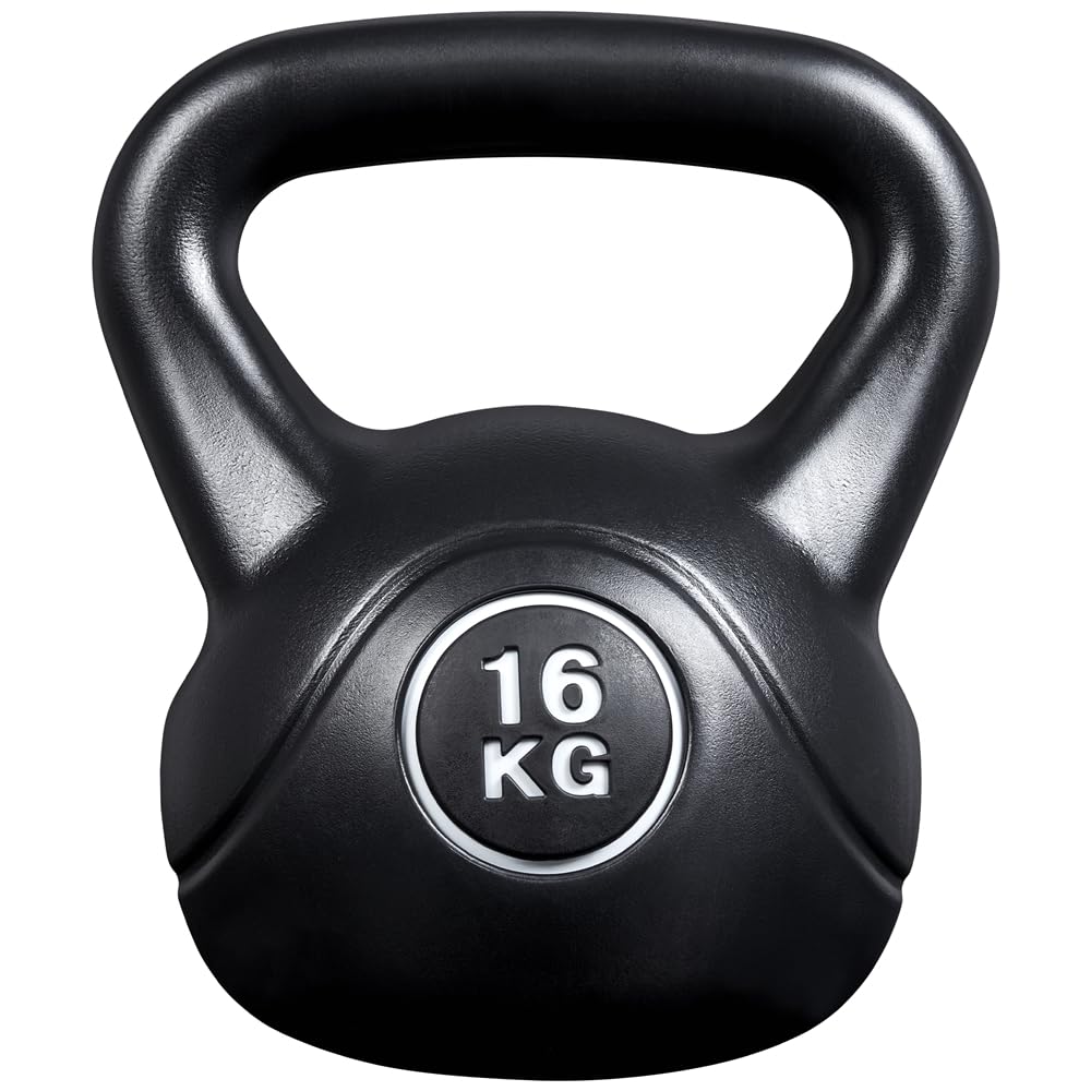 Yaheetech 8/12/16/20kg Kettlebell de Hormigón Pesa Rusa en Casa Gimnasio con Mango Ergonómico Antideslizante