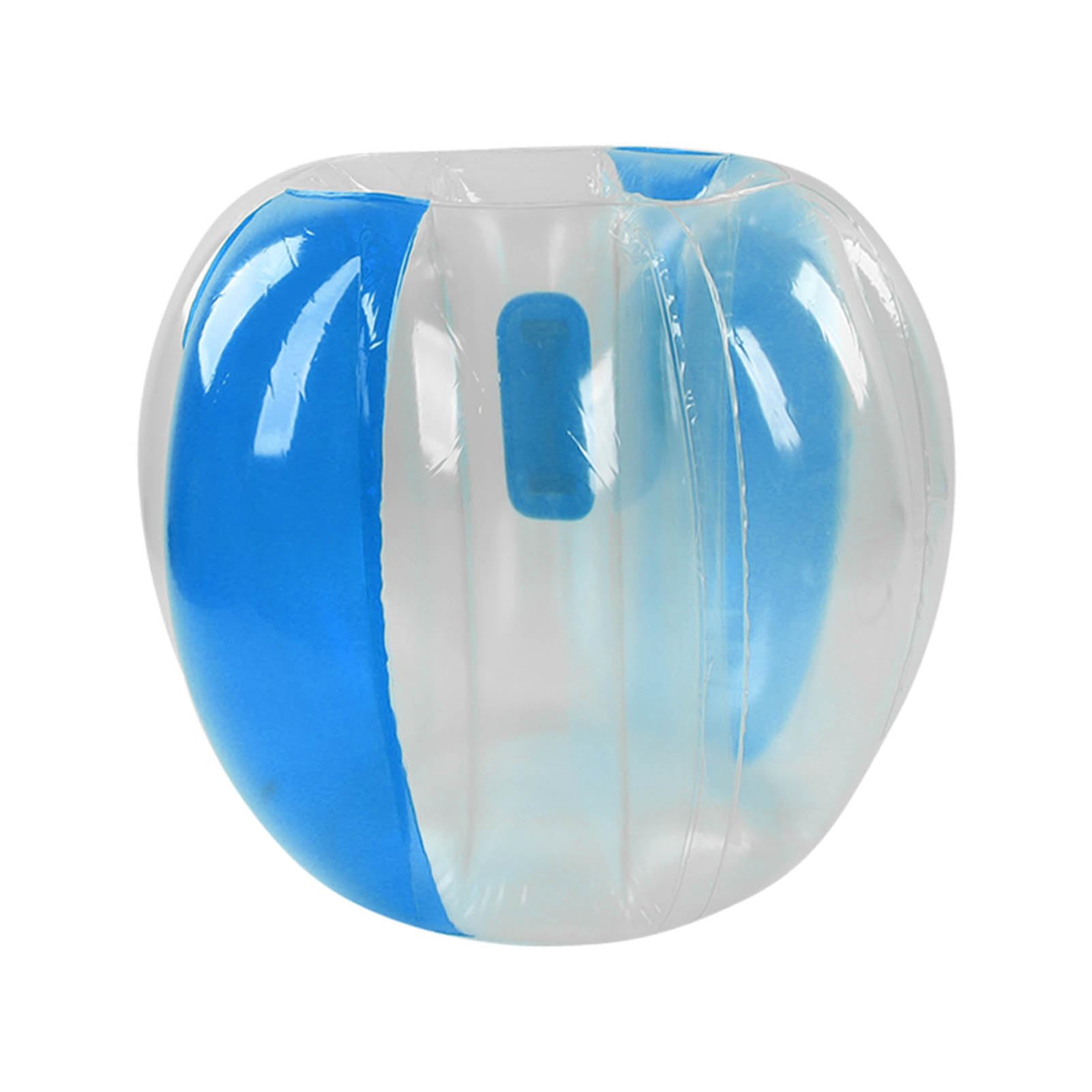 Aufblasbarer Bump-Ball, menschlicher Kollisions-Blasen-Hüpfball, PVC-Körperblasenball für Outdoor-Spiele und Partys, inklusive Reparaturflicken, 90 x 80 cm für Kinder und (Blau Transparent)