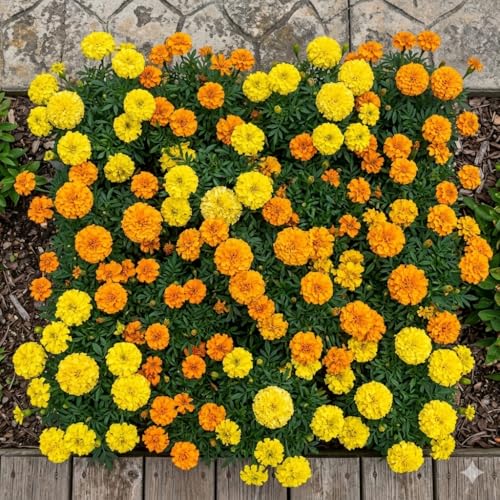 Image of African Marigold KS2628 - Semi Tall (60-75 cm) | Professional Nursery & Commercial Grade Flower Seeds | Bulk Packs for Farmers & Growers (Mix, 25 Gm)