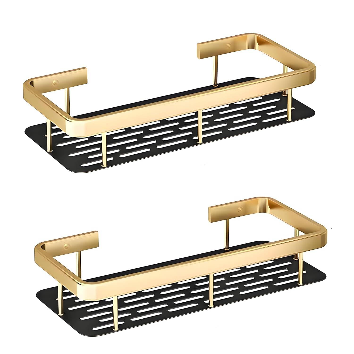 golden aluminum shelf holder | heavy duty wall mounted shelf bracket | rust resistant gold finish floating shelf support | durable metal wall bracket for wooden shelves