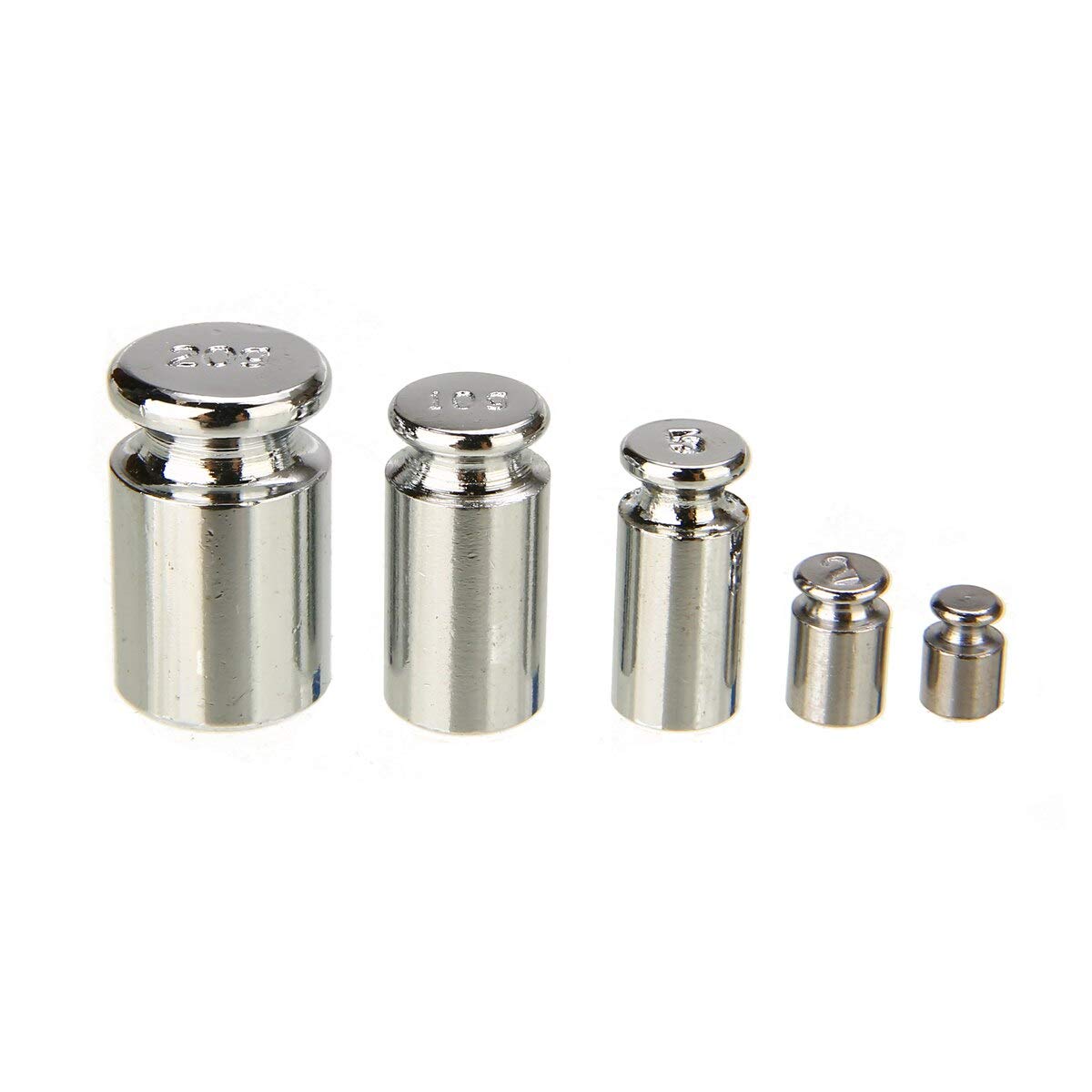 Jyving Nickel Plated Steel Weight Scale Calibration Set, 5pcs, 1g, 2g, 5g, 10g, 20g, Lab Accuracy-image-16