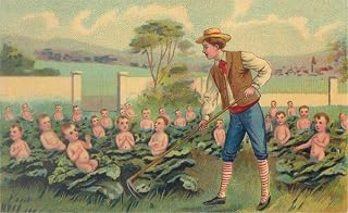 Found Image Press - Babies in Cabbage Patch - Vintage Image