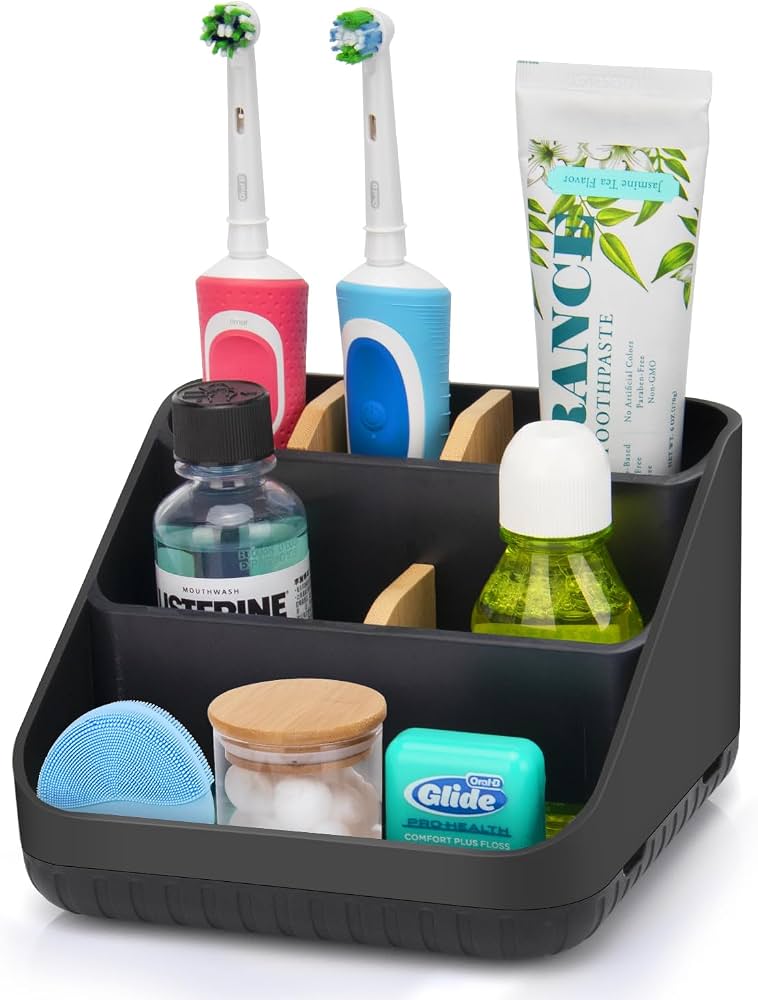 CHONLY Zahnbrstenhalter Badezimmer Organizer Abnehmbarer Rutschfester  Elektrische Zahnbrste, Aufbewahrung mit 6 Schlitzen fr Badezimmer, Kche  und Familie : Amazon.de: Kche, Haushalt & Wohnen
