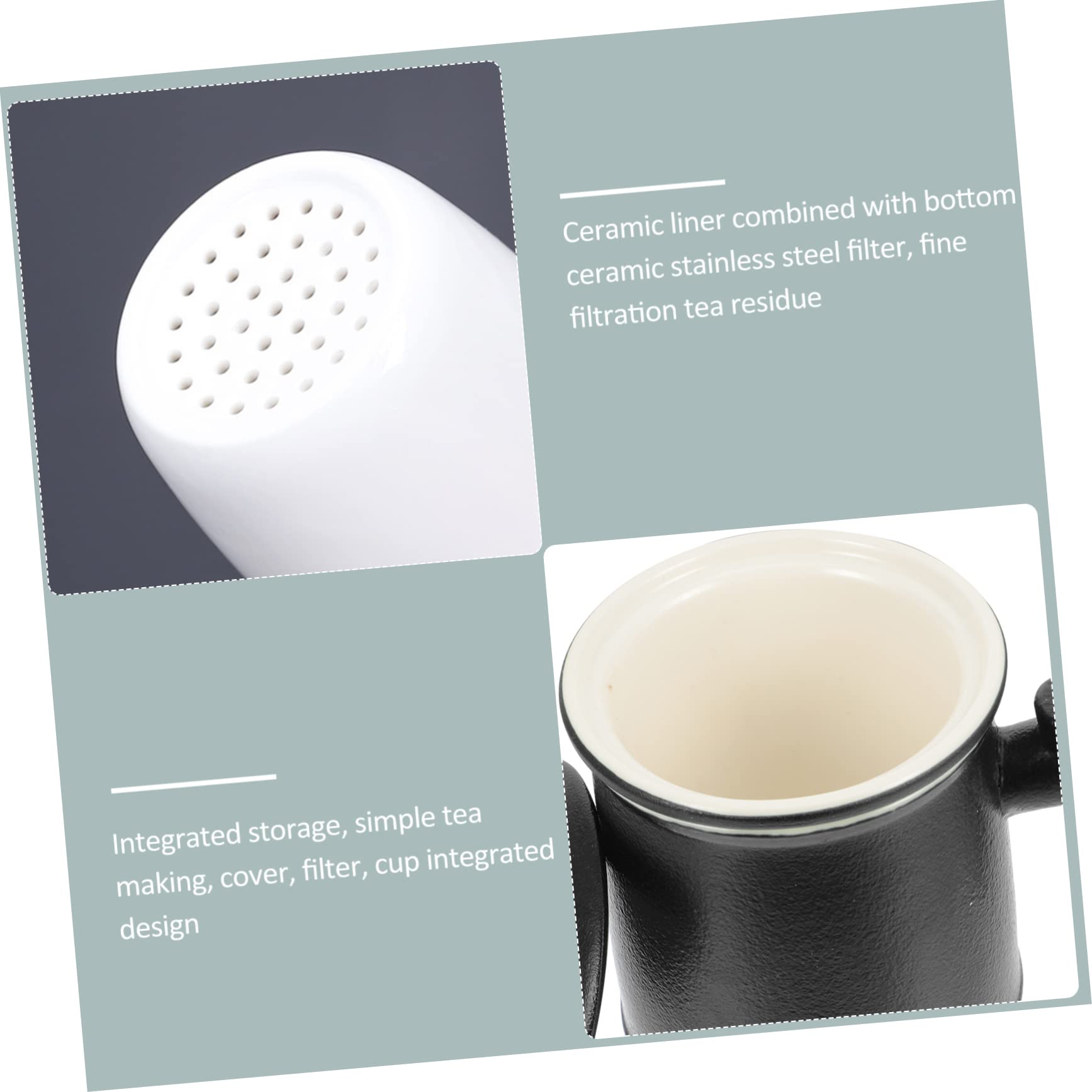 MAGICLULU Tasse À Thé Avec Couvercle Et Filtre Pour Thé Aux Fruits 400 Ml Facile À Nettoyer Résistante À La Chaleur