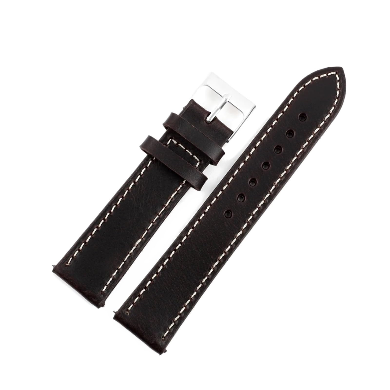 Oil Wax Watch Straps 16mm 18mm 19mm 20mm 21mm 22mm 24mm Cowhide Watchbands Retro Bracelet Handmade Wristband