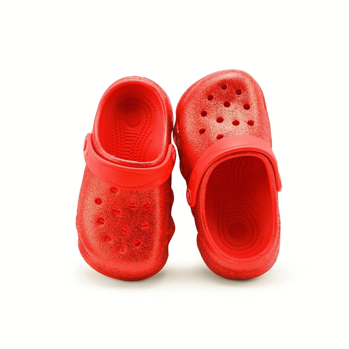 Toddler Clogs for Girls Lightweight Kid Garden Clogs Breathable Slip-on Slides Sandals Slippers Children's Beach Water Shoes (Glt_hon, 25) Red