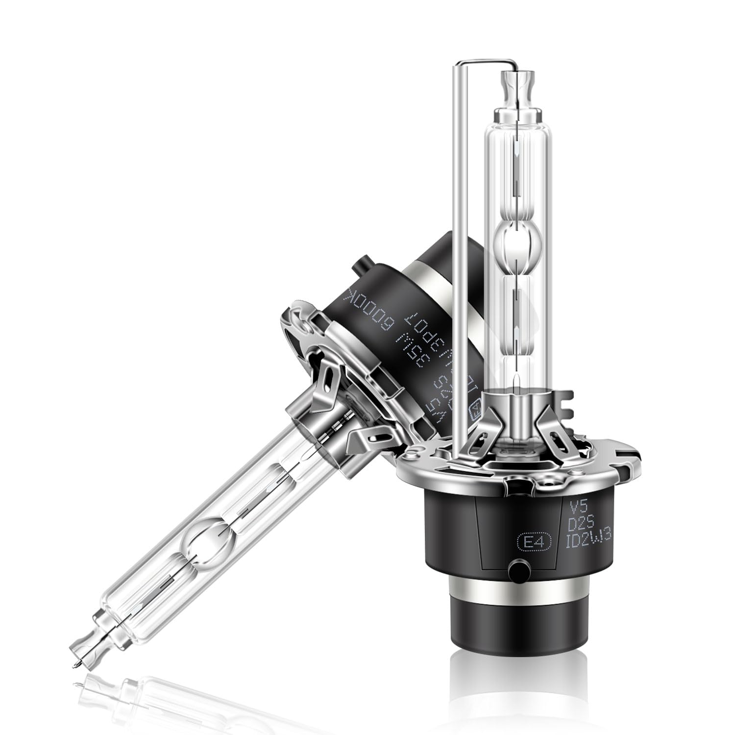 Erato D2S Xenon HID Headlamp Bulbs 35W 6000K White Car HID Conversion Kits With Metal Stents Base Automotive Headlight Bulbs,Special Car Bulbs High Low Beam Replacement Lights 2 Pack(6000K, D2S)