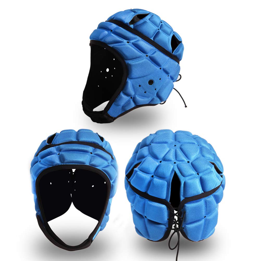 BESPORTBLE Kopfschutz Epilepsie Helm Blau Kappe Helm Flagge Fu? Rugby Scrum Kappe Weiche Shell Fu? Kopfbedeckungen Arts Bedürfnisse Schutz für Jugend Erwachsene Rugby Kopfschutz Camo