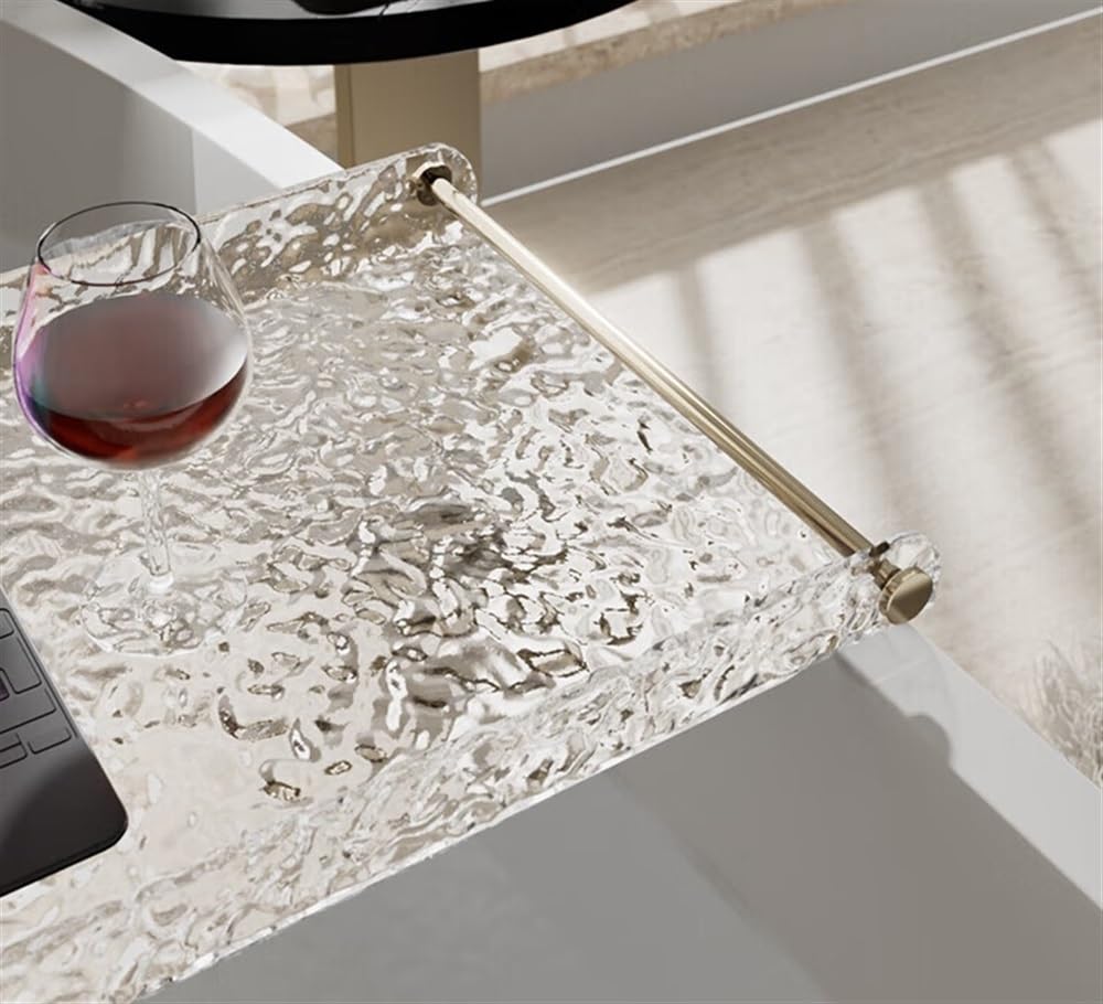 C - Bandeja acrílica para bañera con asas, estante de baño impermeable para relajarse, se adapta a la mayoría de bañeras (tamaño de 27.6 pulgadas), perfecto para libros, bebidas y artículos esenciales