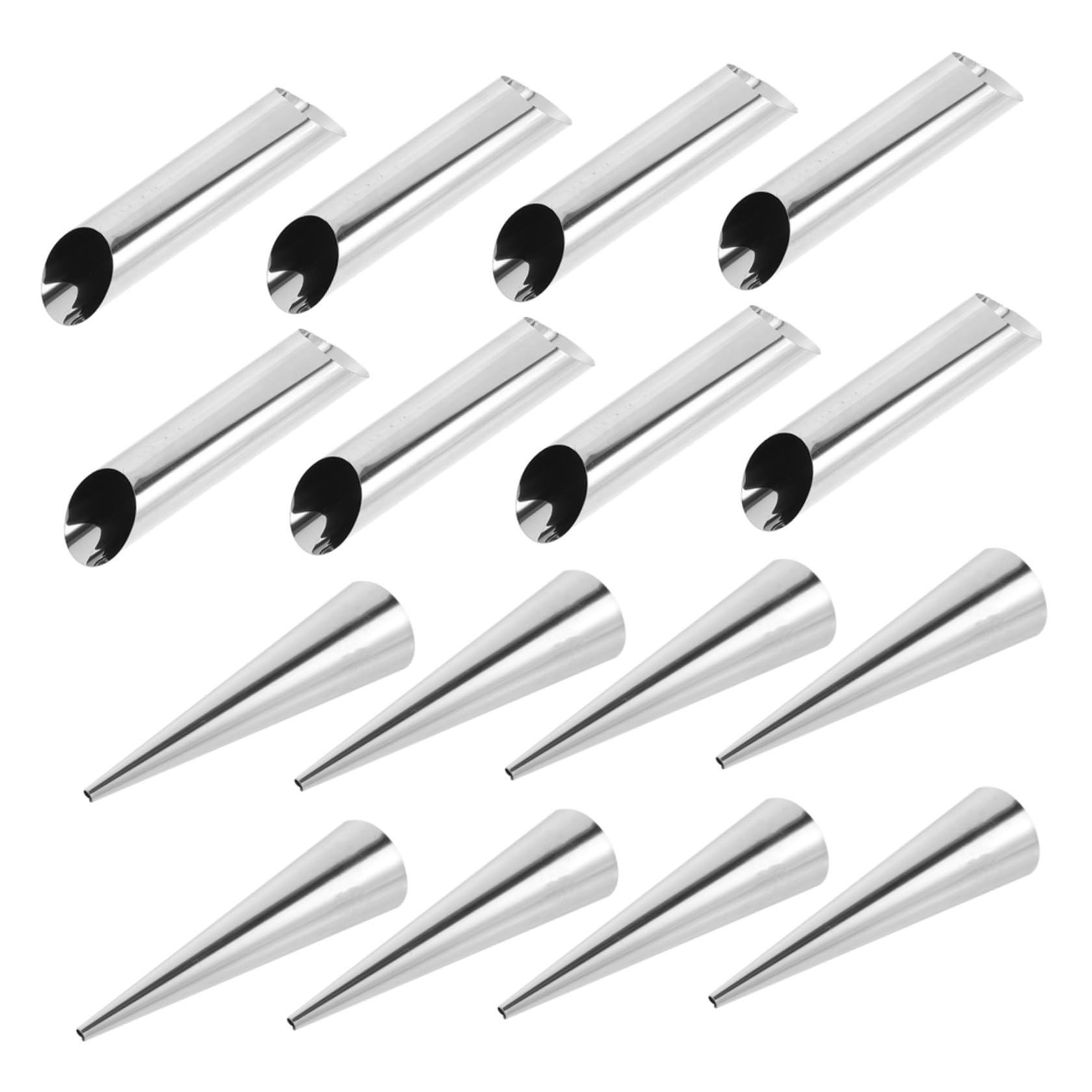 Moule à Brioches Conique en Acier Inoxydable, 1 Set