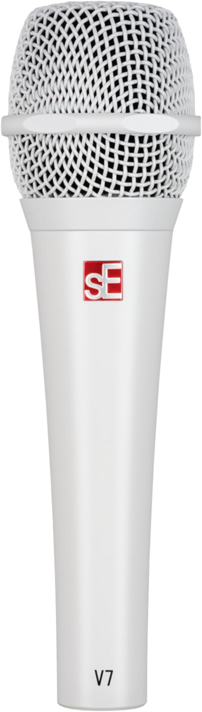 sE Electronics V7 Supercardioid Dynamic Handheld Vocal Microphone - White Supercardioid Dynamic Microphone with Integrated Shockmount and Internal Windscreen