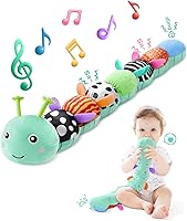 Vista 8 de Juguetes para bebés de 6 a 12 meses, oruga musical, animales de peluche, juguetes para bebés de 0 a 3 a 6 meses, juguetes sensoriales para bebés