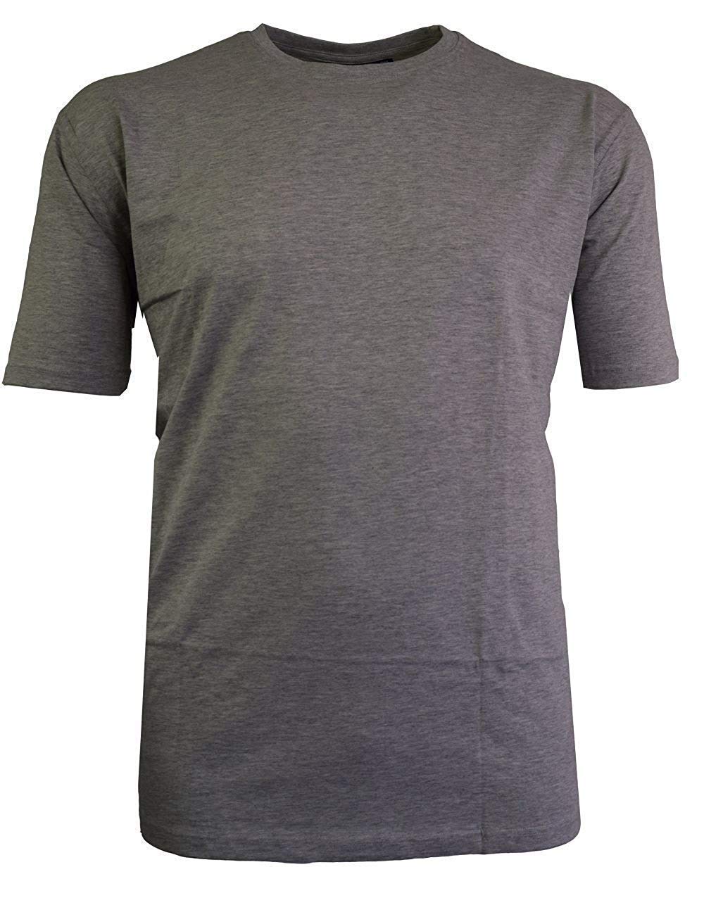 Espionage Premium Combed Cotton Crew Neck Tee Shirt in Silver Marl in 5XL