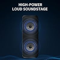 Vista 6 de CYBORIS 2 en 1 Altavoz Bluetooth Portátil Separable, Altavoz Inalámbrico Separable Impermeable Bluetooth V5.3 con Sonido Estéreo Fuerte de 20 W