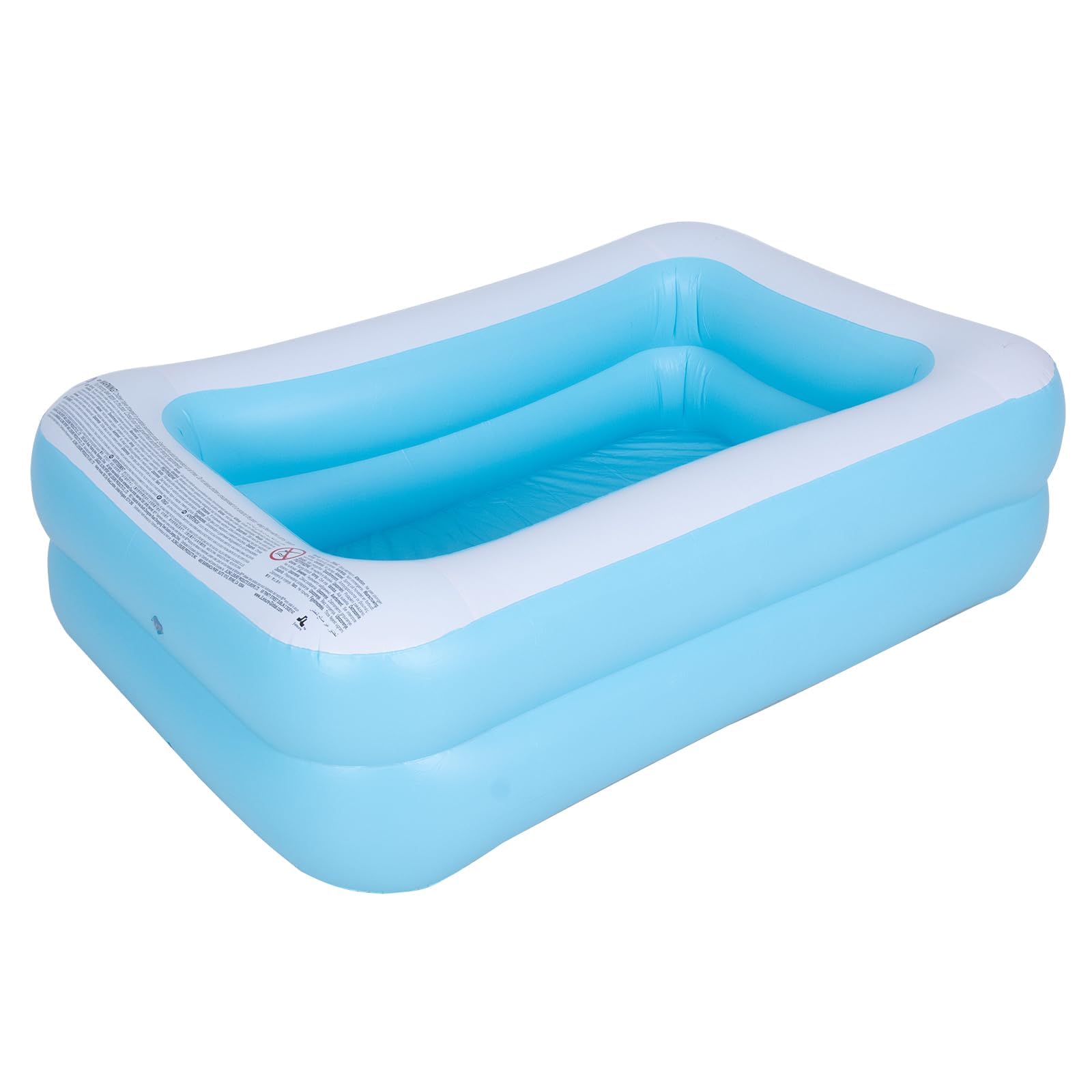 Outravler Inflatable Kiddie Swimming Pool,Outdoor Blow Up Rectangular Pool for Kids and Toddler (43"x34.5"x13")