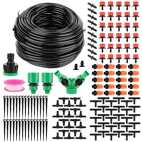 MXTIMWAN 149 Piezas Kit Riego Por Goteo de Jardín Pulverizador, Sistema de Riego Jardín, Sistema de Riego Automático de Bricolaje para Jardines, Céspedes, Macizo de Flores, Plantas de Patio
