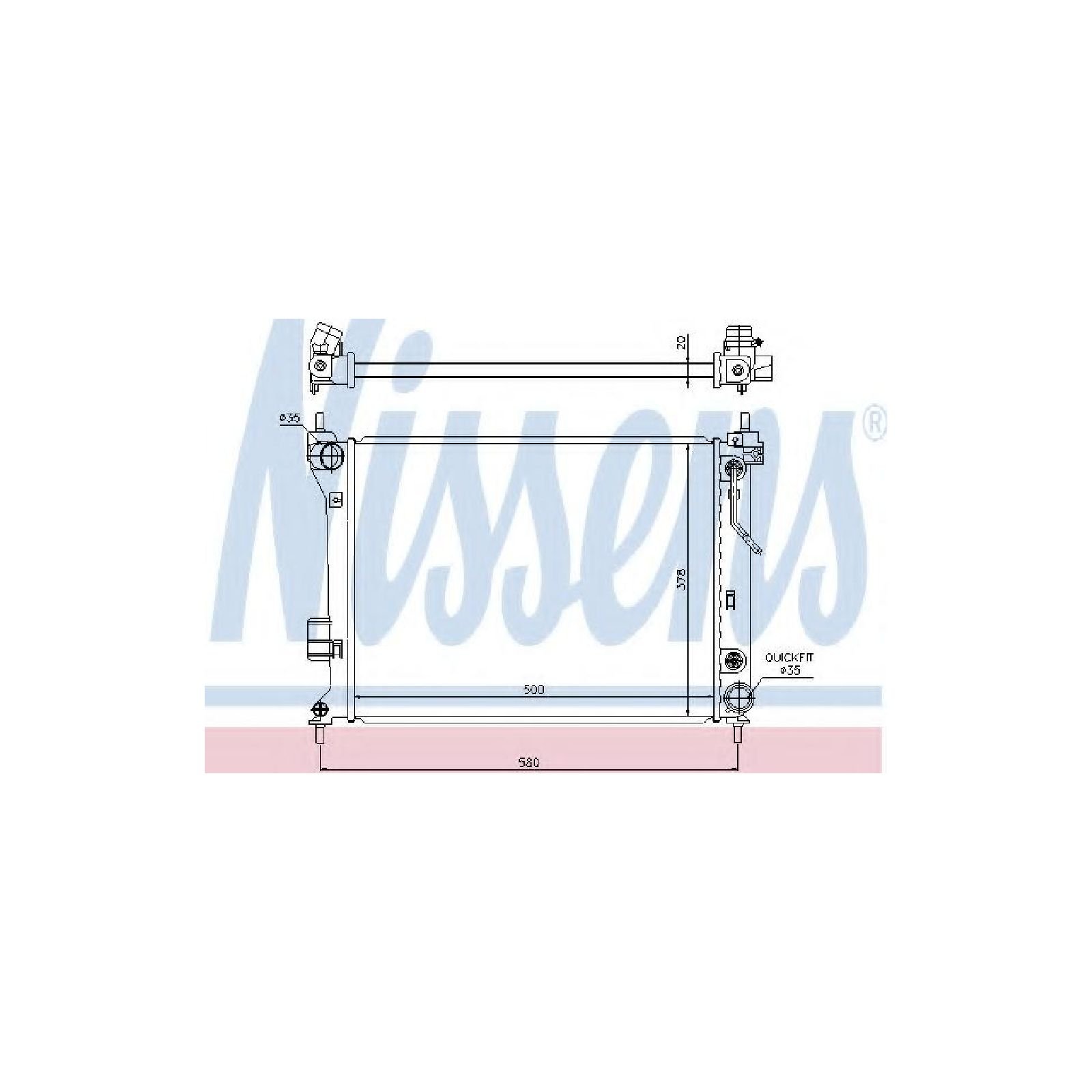 NISSENS 67548 RADIATOR ENGINE COOLING AUTO