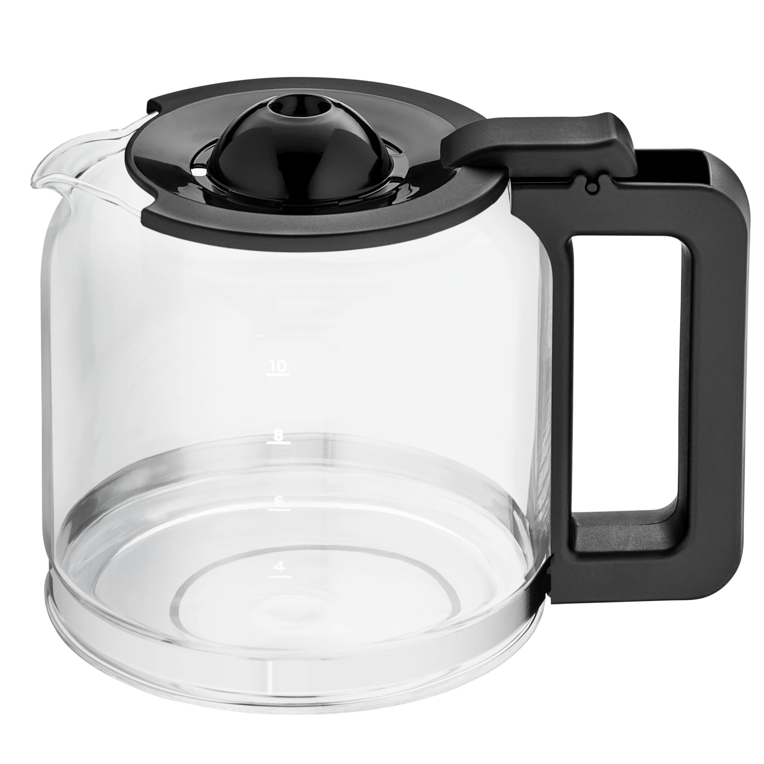 Machine à café filtre WMF Stelio Aroma en acier inoxydable blanc mat - Machine à café avec verseuse en verre pour 10 tasses, anti-goutte, plaque chauffante et arrêt automatique, 1000 W, facile à nett
