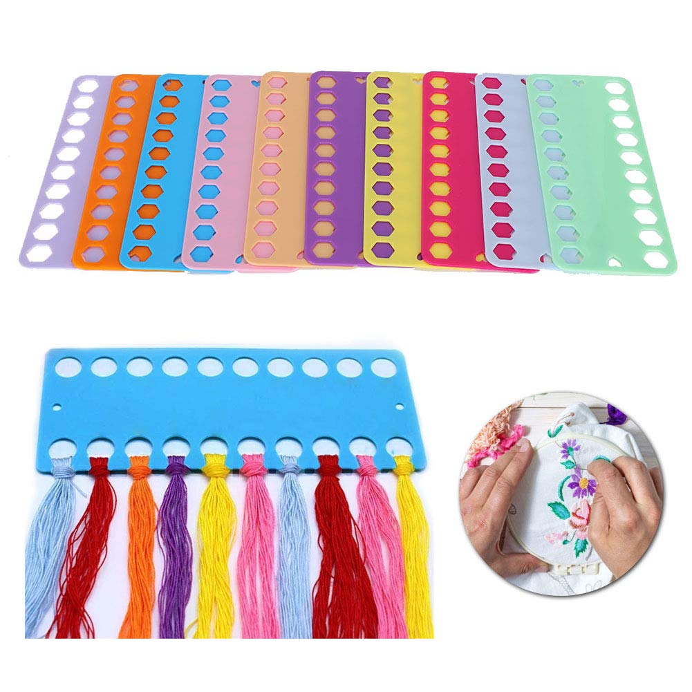 Organisateur De Fil à Broder 12 Pièces - Bobines Plastique 20 Trous Pour Point De Croix
