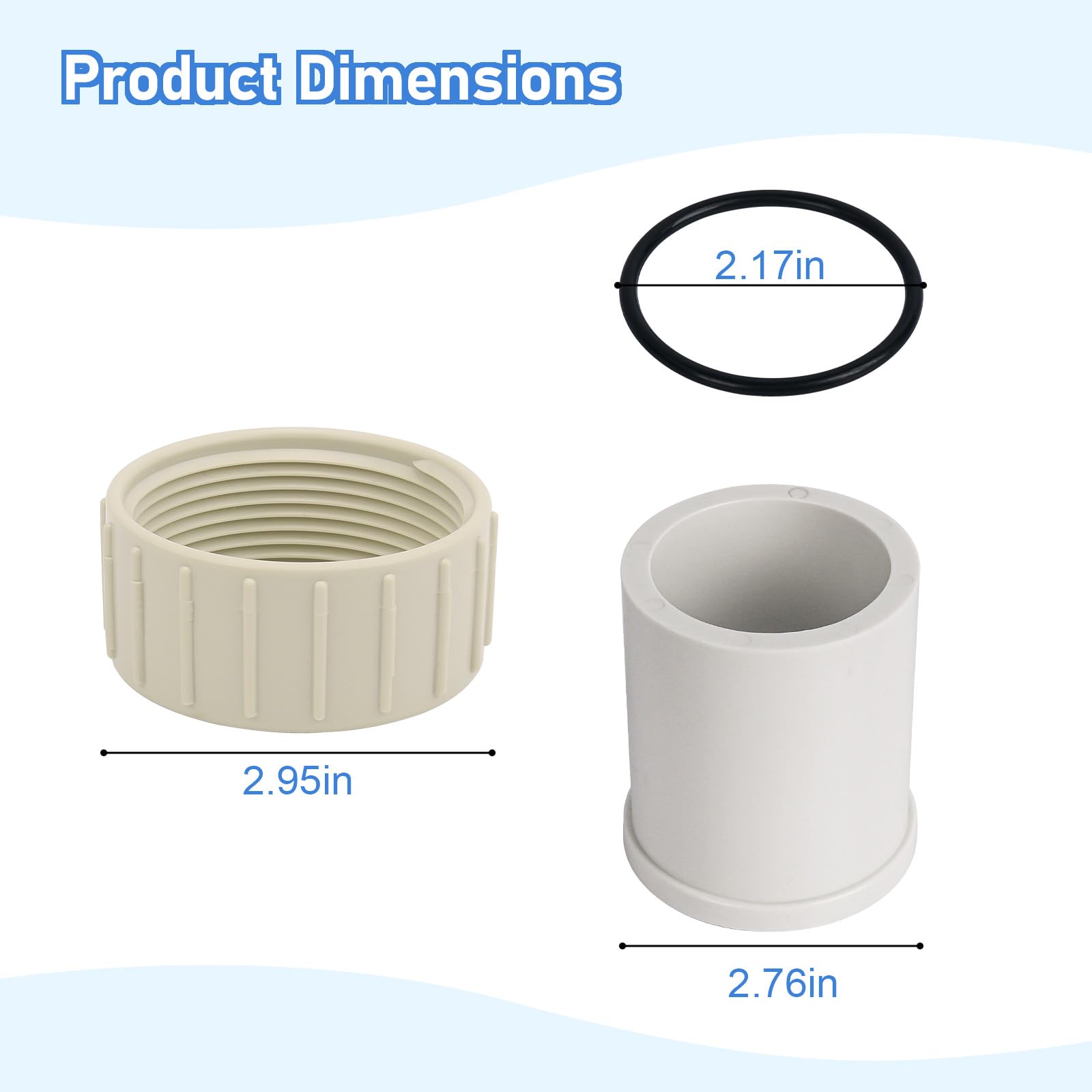 350157 Lot de 2 raccords de pompe de piscine de rechange pour pompes de piscine et spa Pentair Superflo à vitesse variable et SuperMax