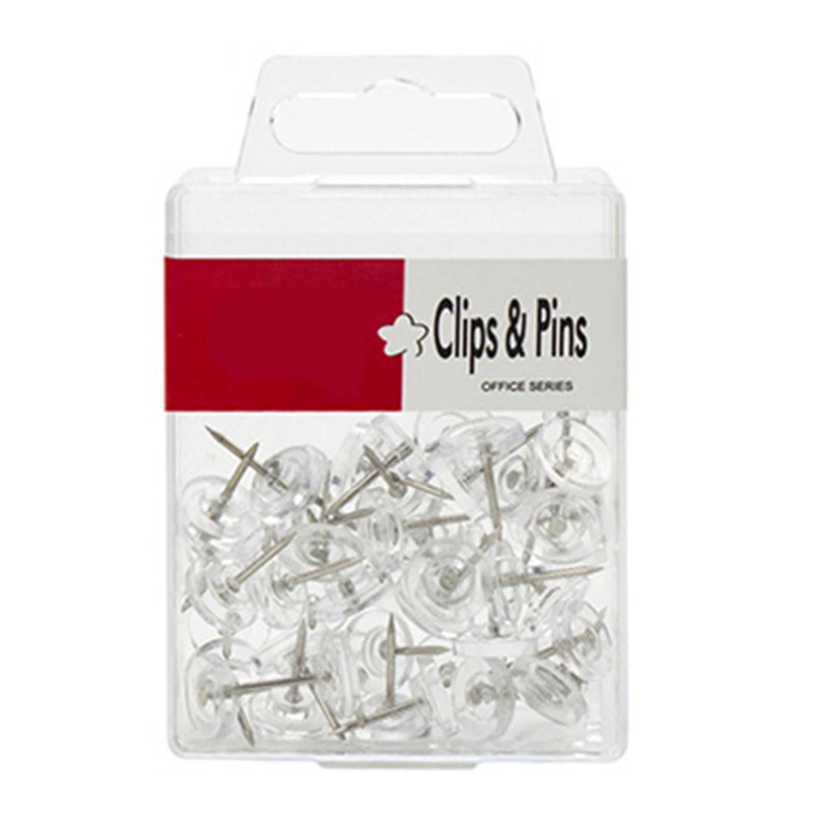 Clear Flat Head Push Pin 50/100 / 500Pcs Round-headed Pushpin Cork Board Tacks Map Pins for Bulletin Board and Photo Wall Multipurpose Tacks