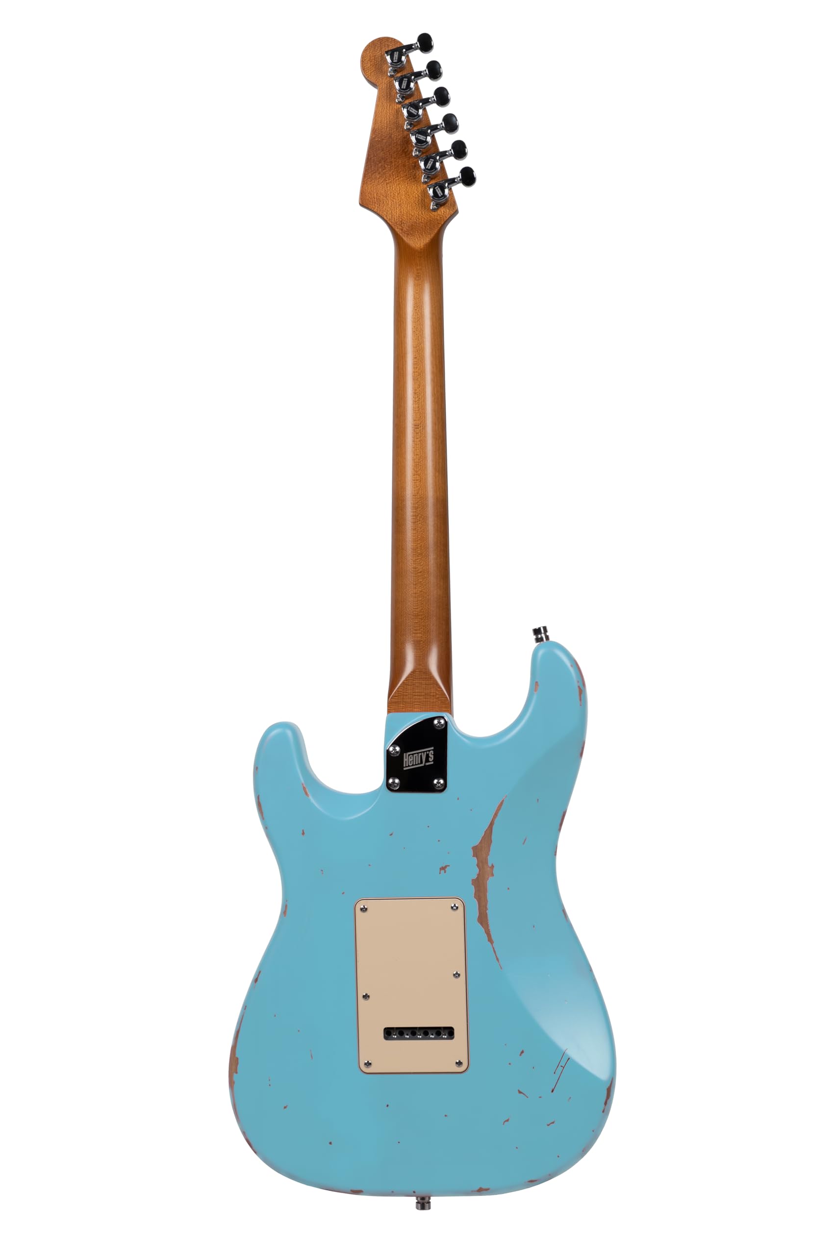 Henry's Guitare électrique extra légère - Snake II Relic ST-1N Python - Blue Relic