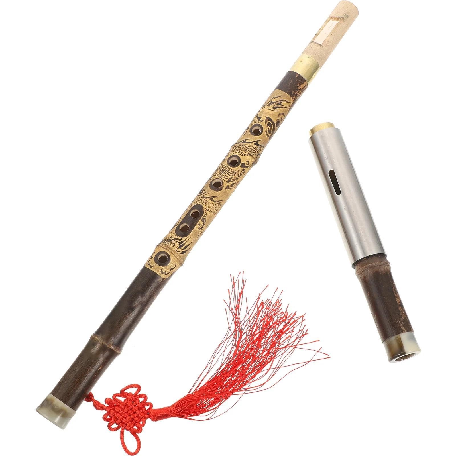 Grawerowana tuba pionowy flet bambusowy Bawu wykwintny instrument muzyczny w stylu chińskim Profesjonalna Gra Na Flecie Bambusowym